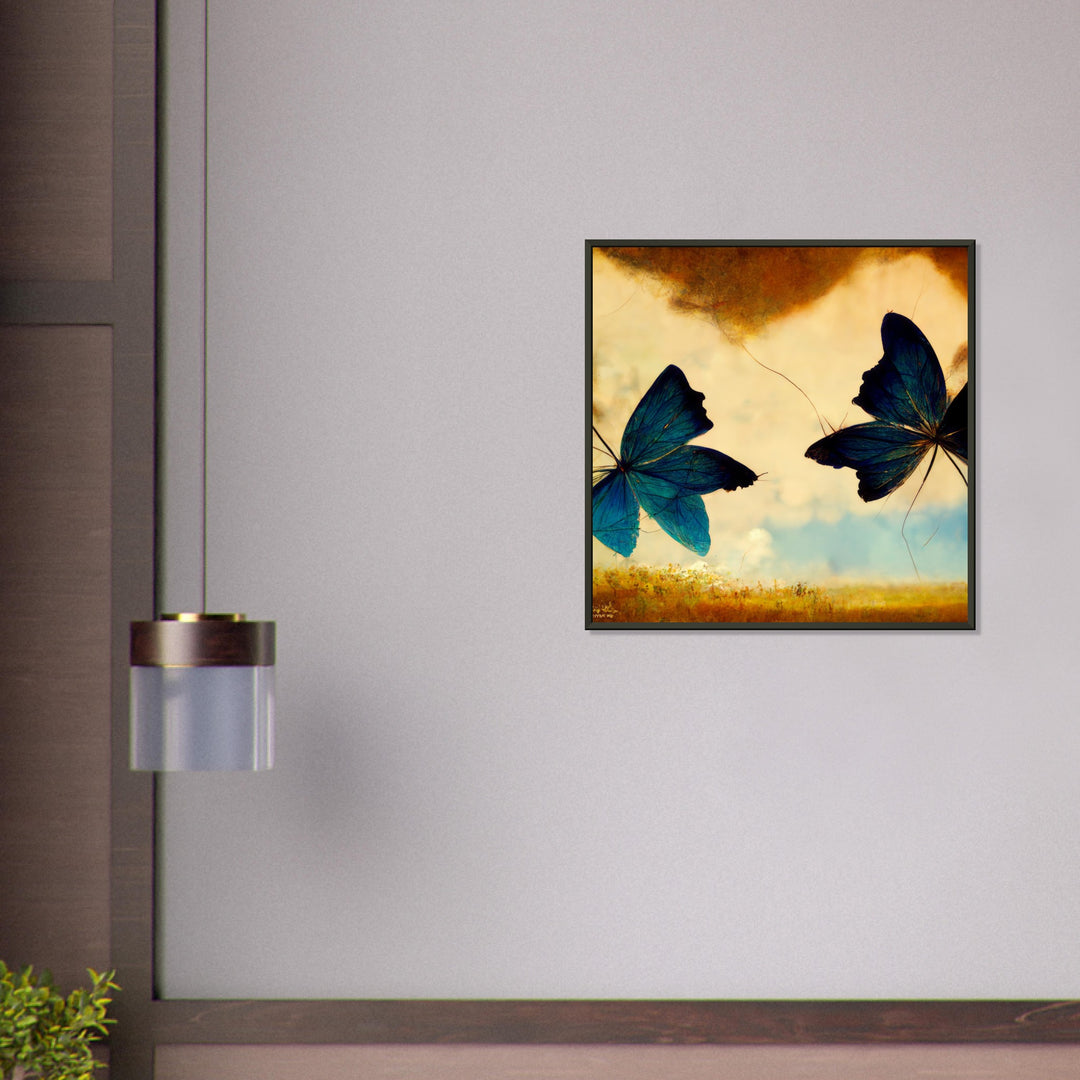 Premium Matte Paper Metal Framed Poster - Dreaming Butterflies III