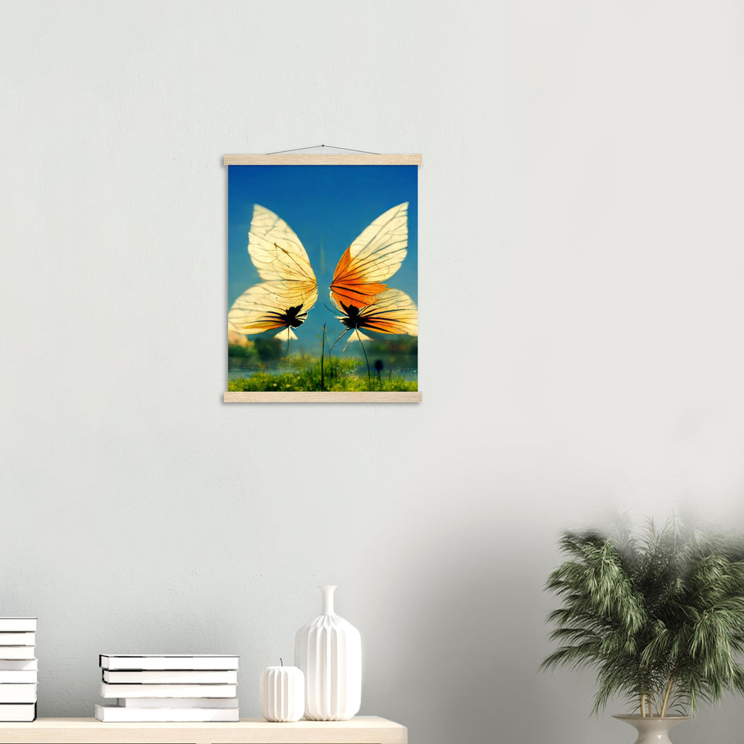 Classic Semi-Glossy Paper Poster with Hanger - Dreaming Butterflies II