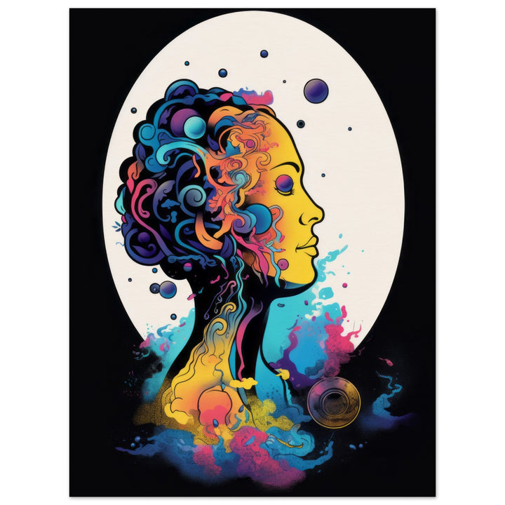 Museum-Quality Matte Paper Poster - Colour Art Hair Girl II