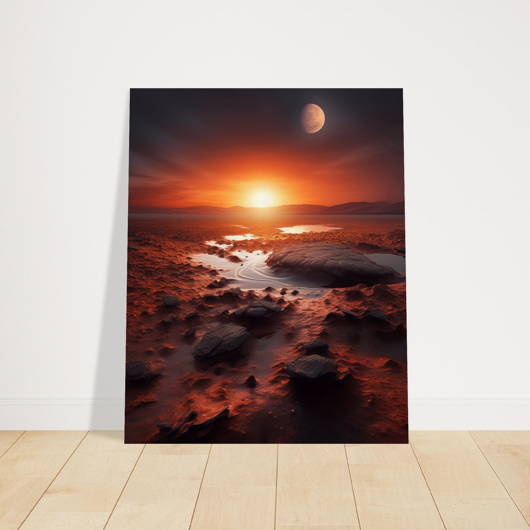 Museum-Quality Matte Paper Poster - Sunset on Mars II