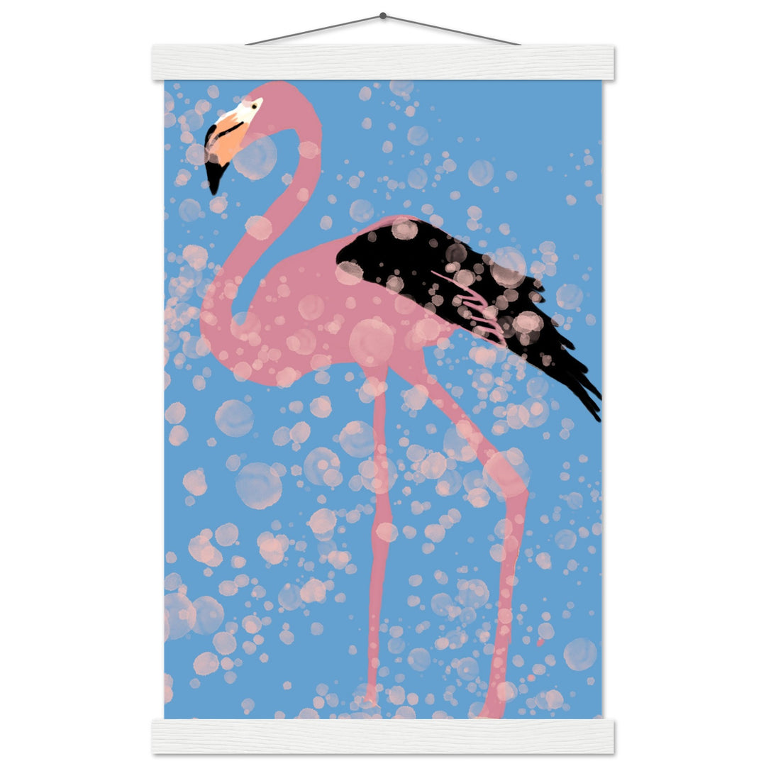 Classic Semi-Glossy Paper Poster with Hanger - Pink Flamingo