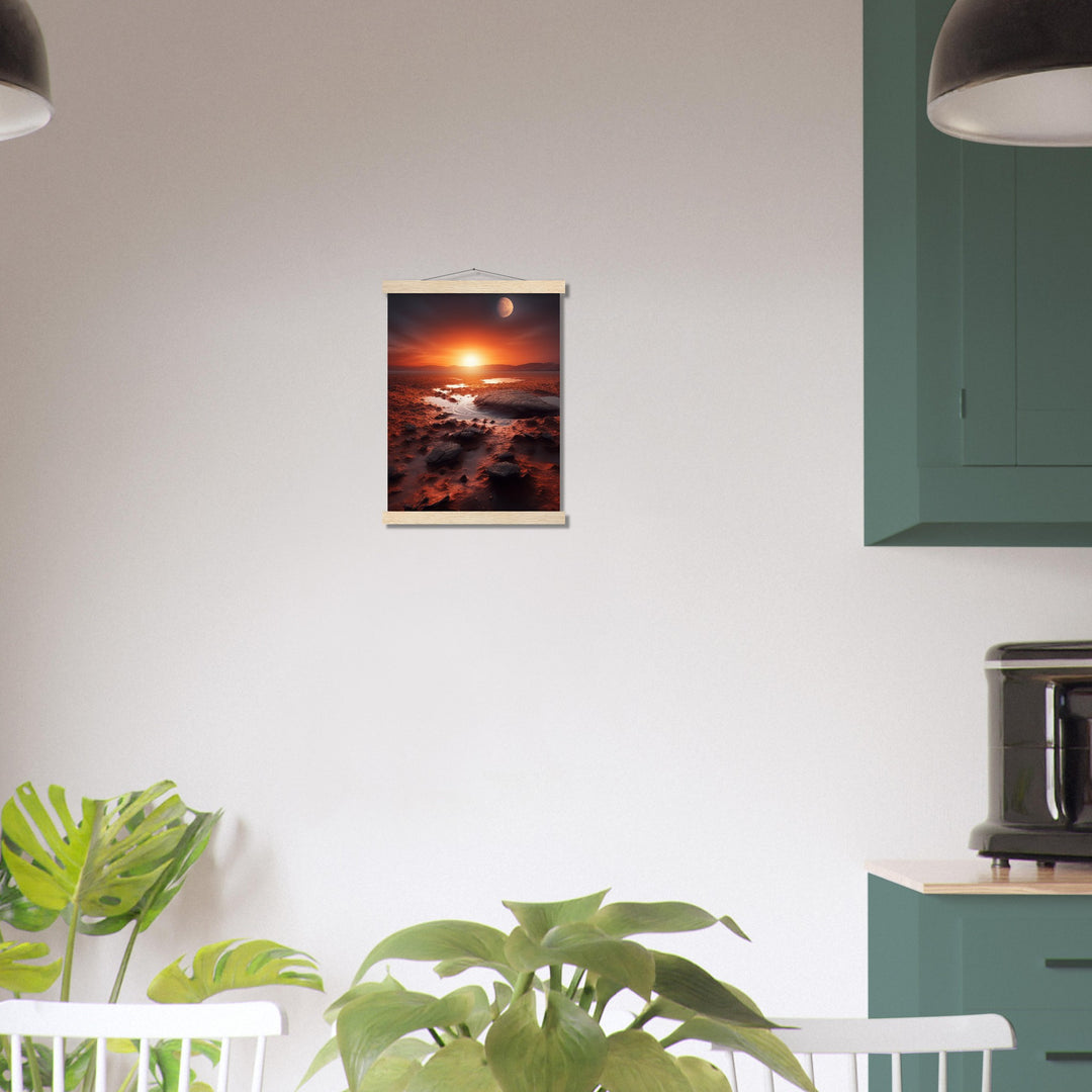 Classic Semi-Glossy Paper Poster with Hanger - Sunset on Mars II