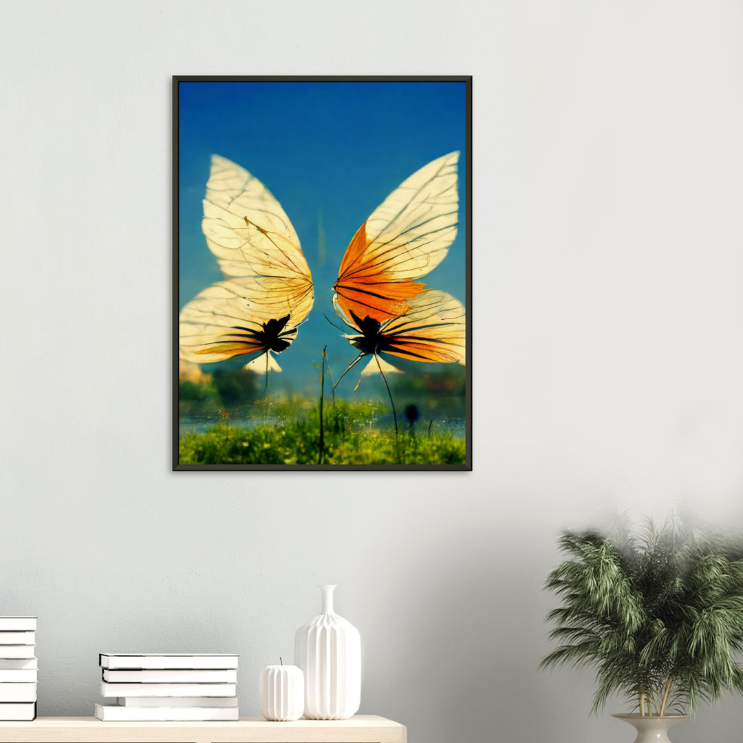 Museum-Quality Matte Paper Metal Framed Poster - Dreaming Butterflies II