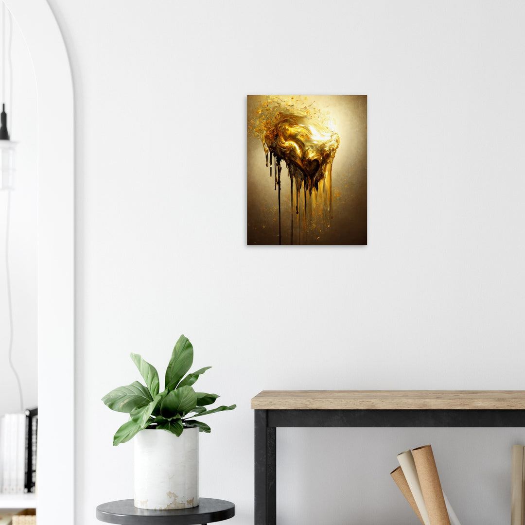 Museum-Quality Matte Paper Poster - Heart of Gold Melted II