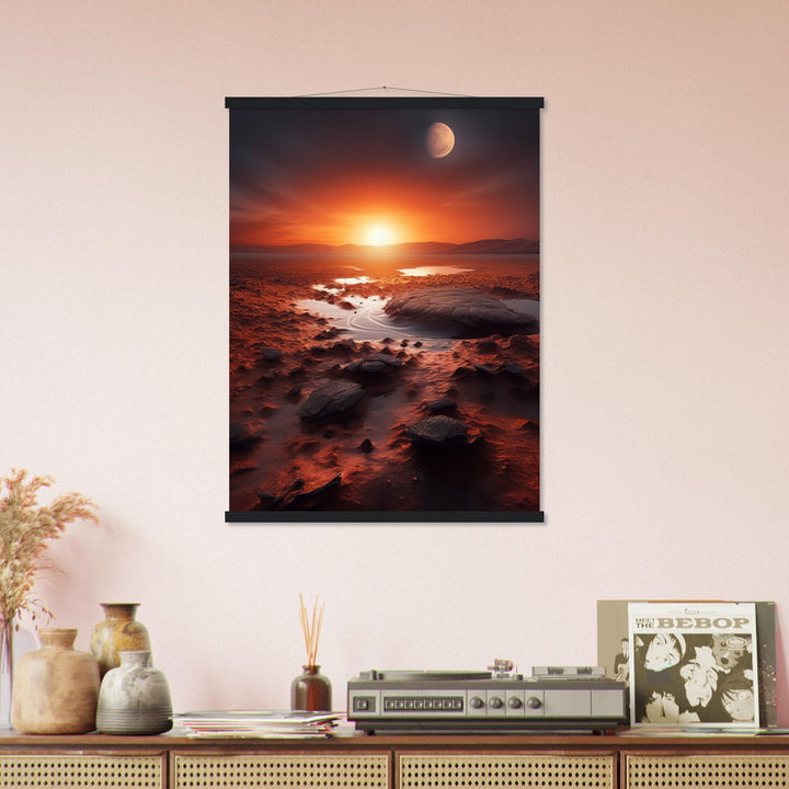 Premium Semi-Glossy Paper Poster with Hanger - Sunset on Mars II