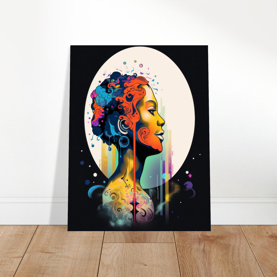 Premium Matte Paper Poster - Colour Art Hair Girl I