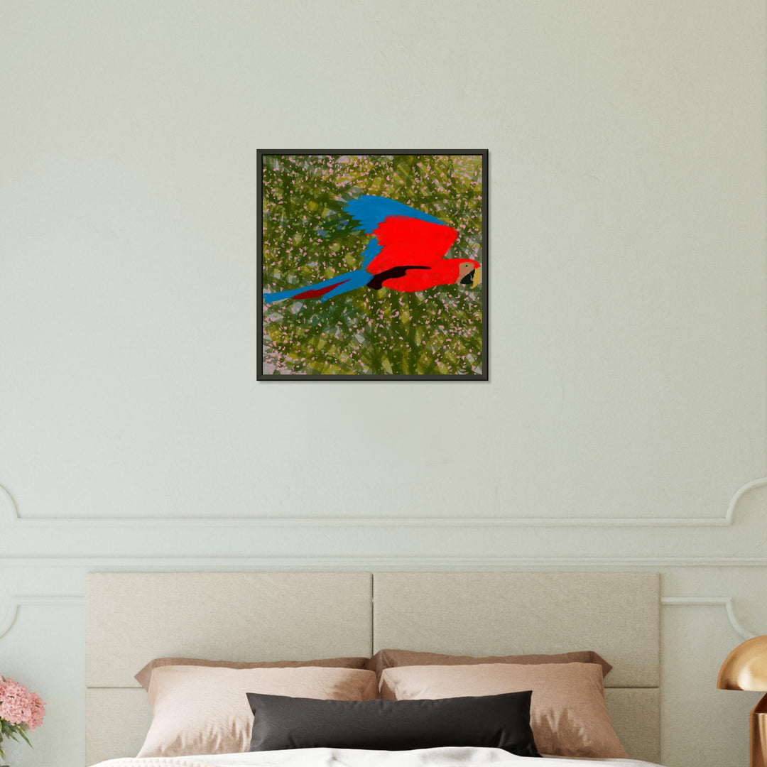 Classic Matte Paper Metal Framed Poster - Parrot Colourful