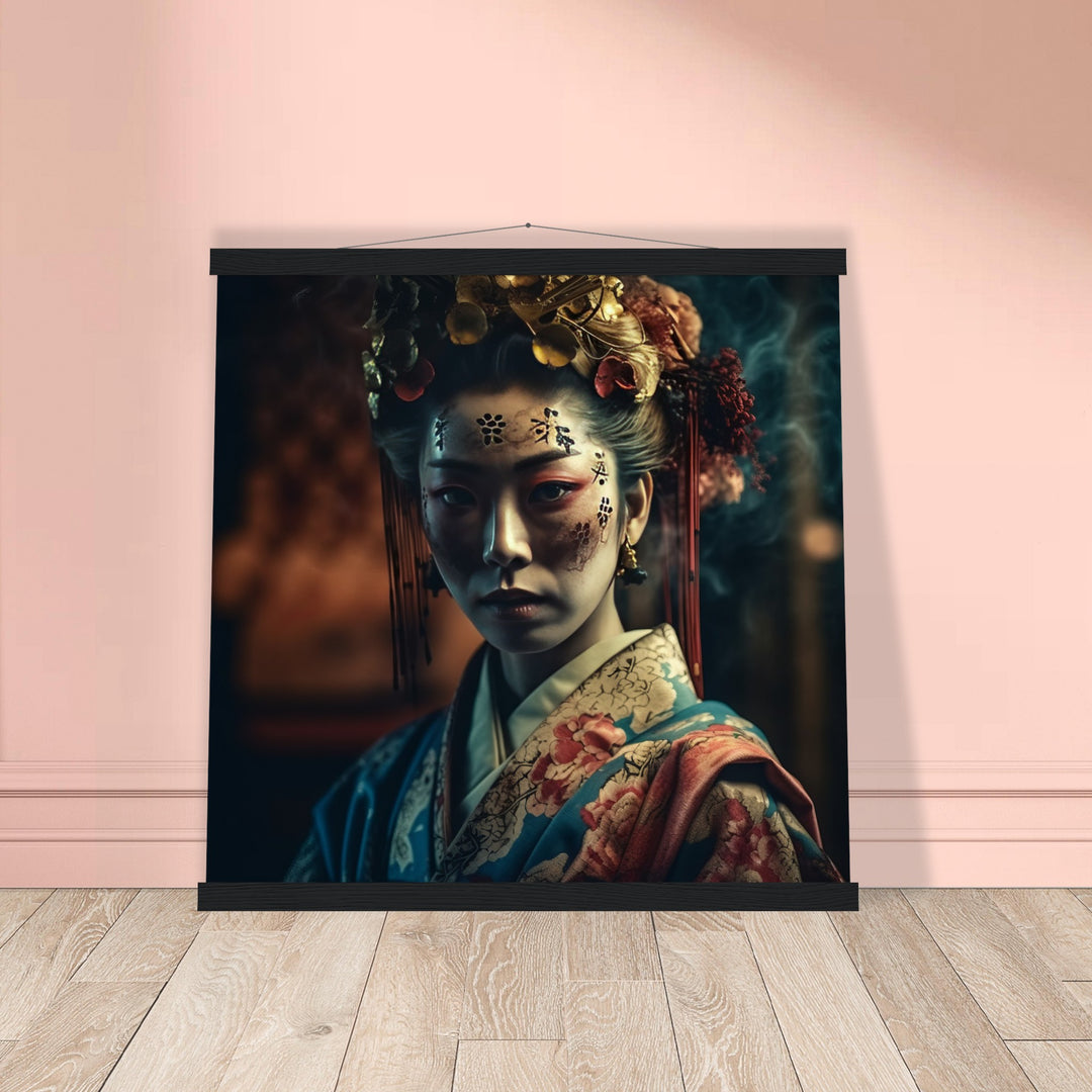 Premium Matte Paper Poster with Hanger - Gaze of the Golden Geisha