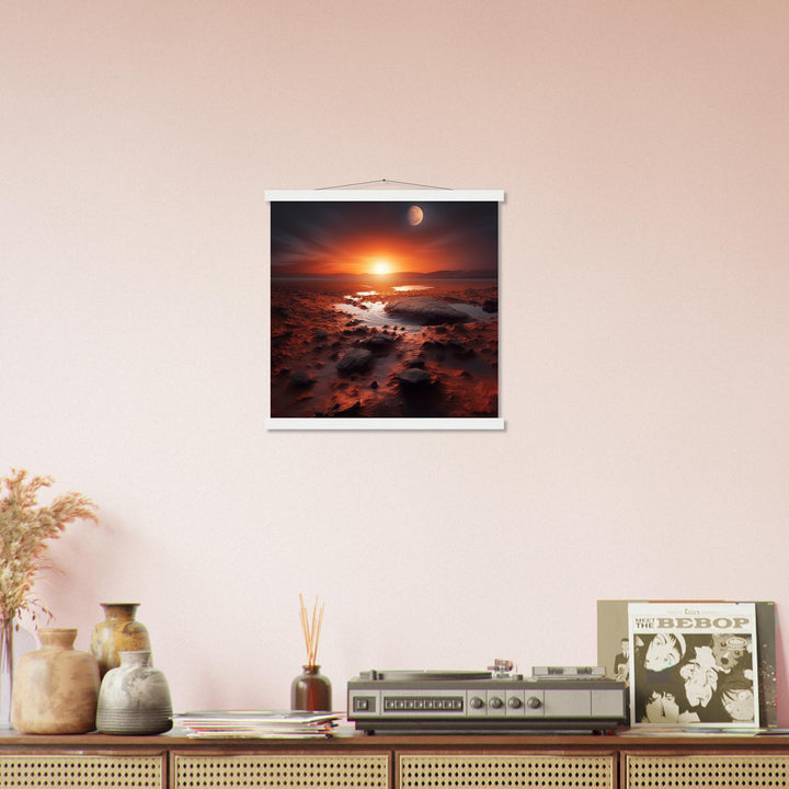 Premium Semi-Glossy Paper Poster with Hanger - Sunset on Mars II