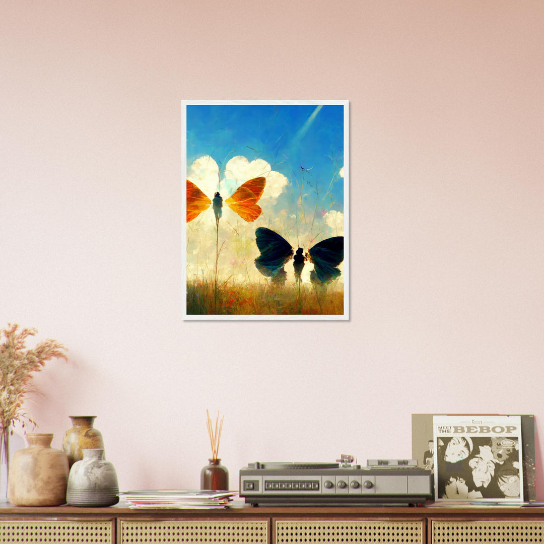 Classic Matte Paper Wooden Framed Poster - Dreaming Butterflies