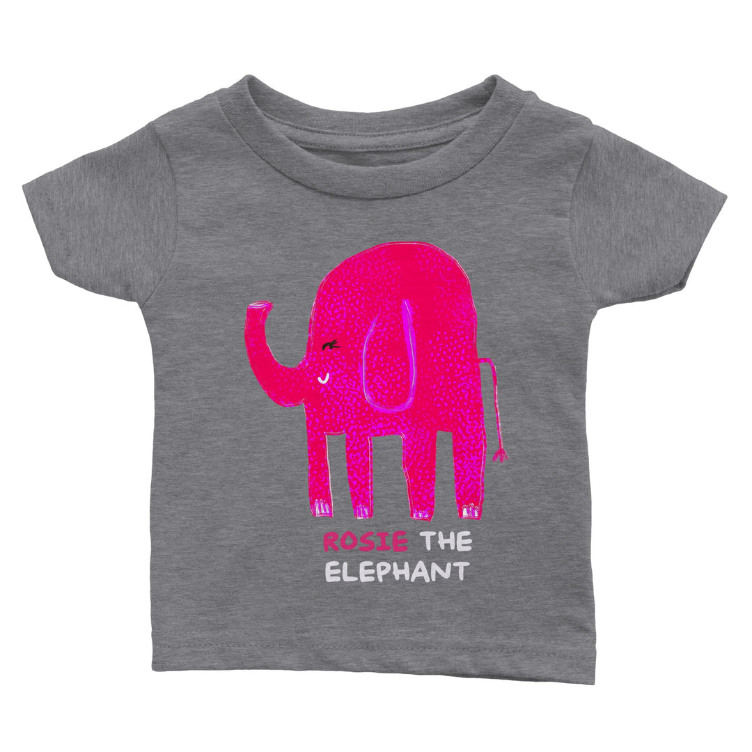 Classic Baby Crewneck T-shirt - Rosie the elephant