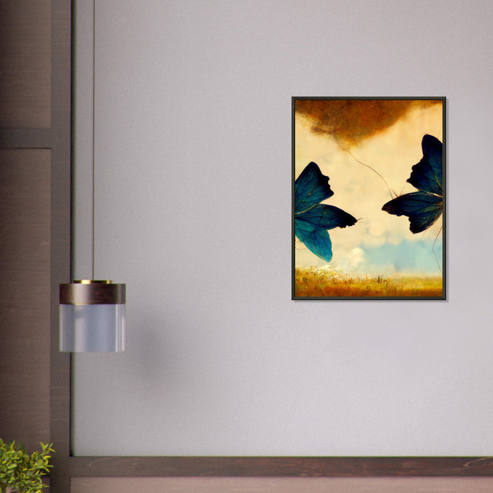 Premium Matte Paper Metal Framed Poster - Dreaming Butterflies III