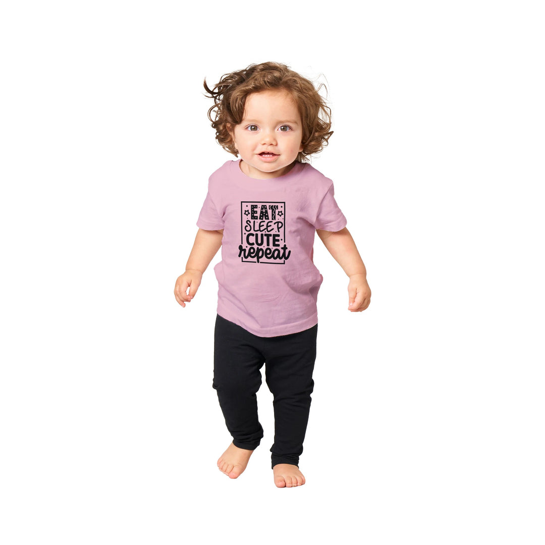 Classic Baby Crewneck T-shirt - Eat sleep cute repeat