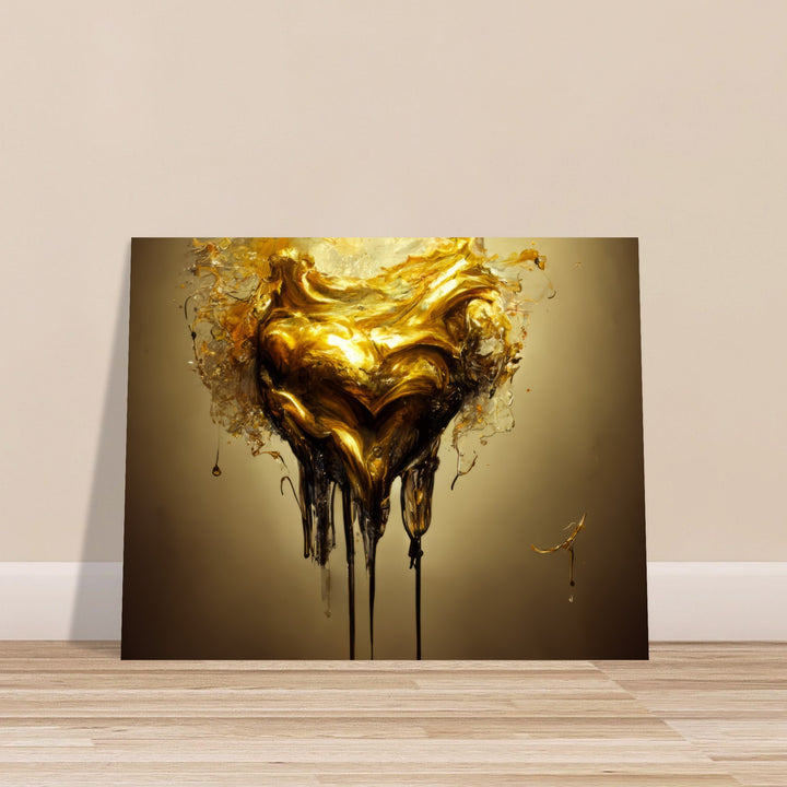 Aluminium Print - Heart of Gold Melted