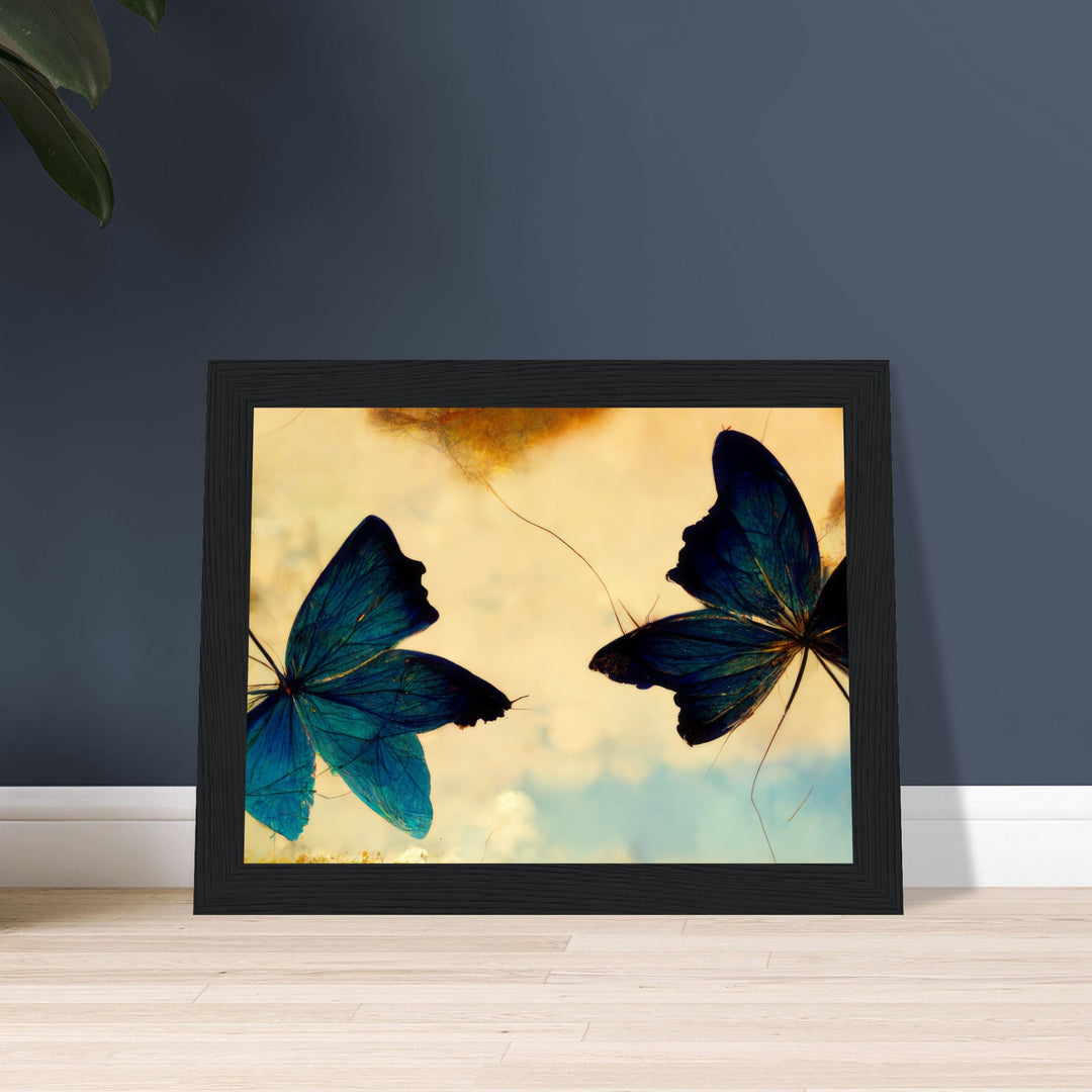 Premium Semi-Glossy Paper Wooden Framed Poster - Dreaming Butterflies III