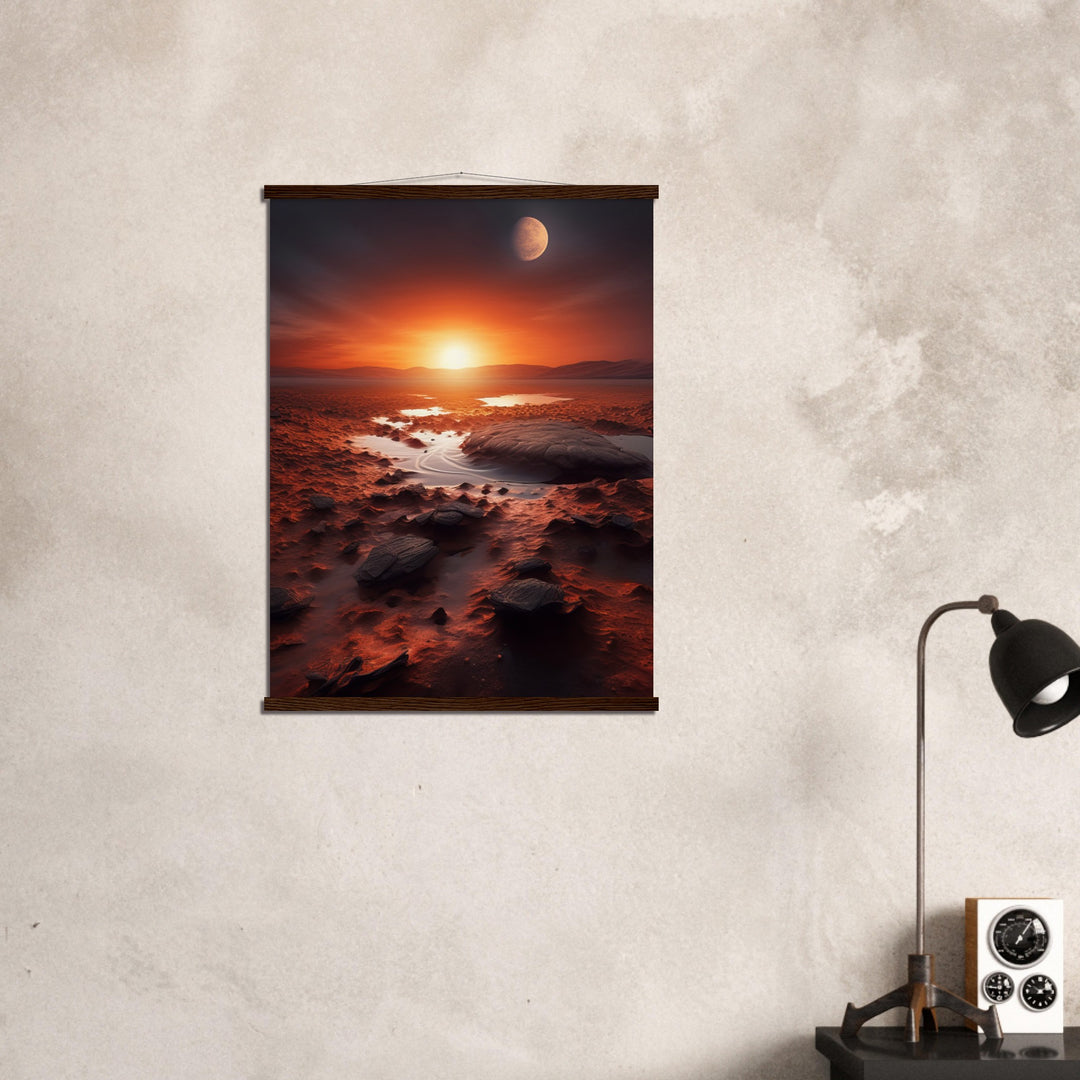 Museum-Quality Matte Paper Poster with Hanger - Sunset on Mars II