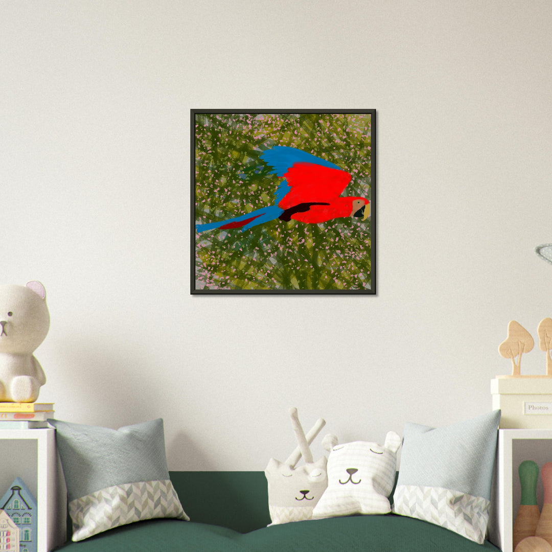 Premium Matte Paper Metal Framed Poster - Parrot Colourful