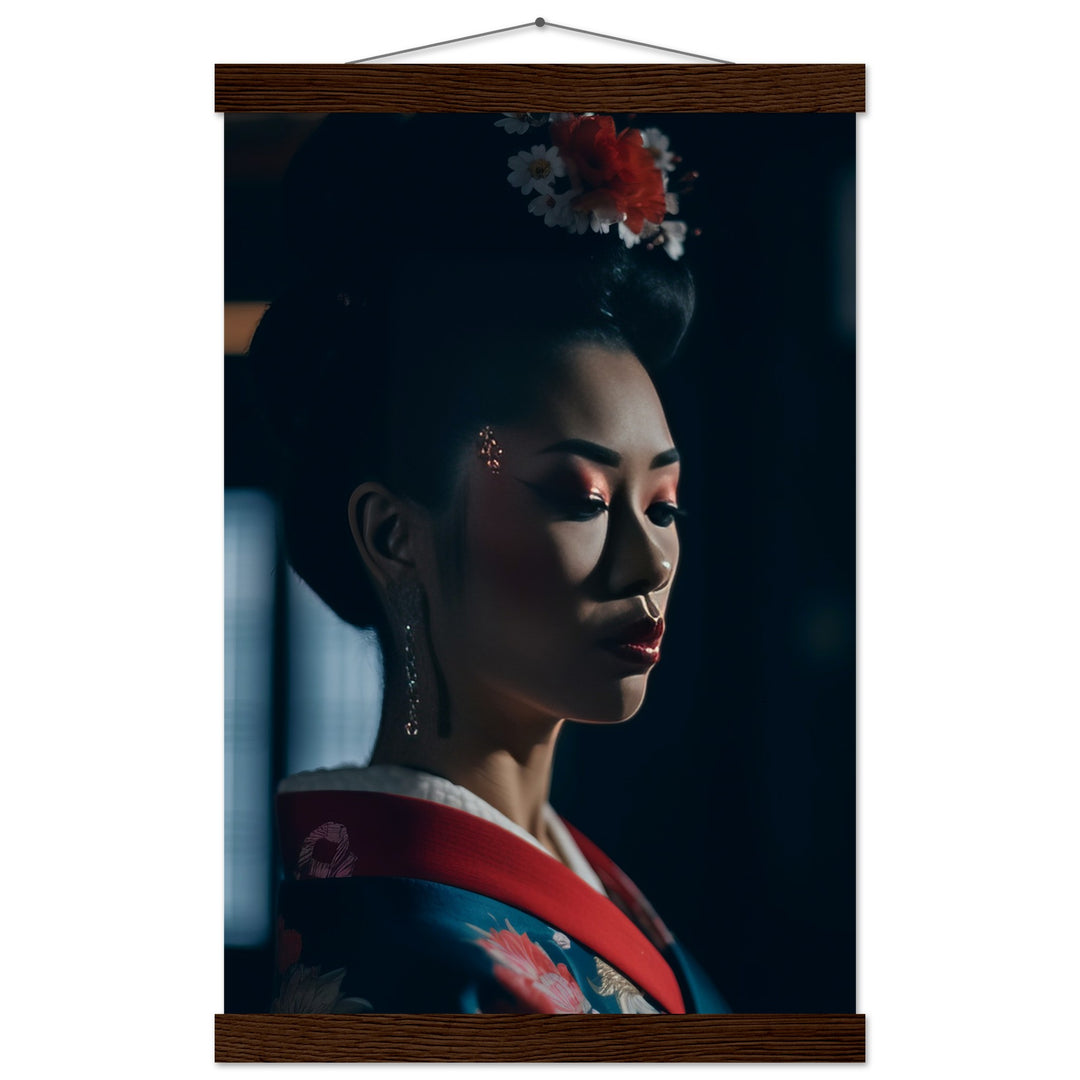 Museum-Quality Matte Paper Poster with Hanger - Geisha's Solitude