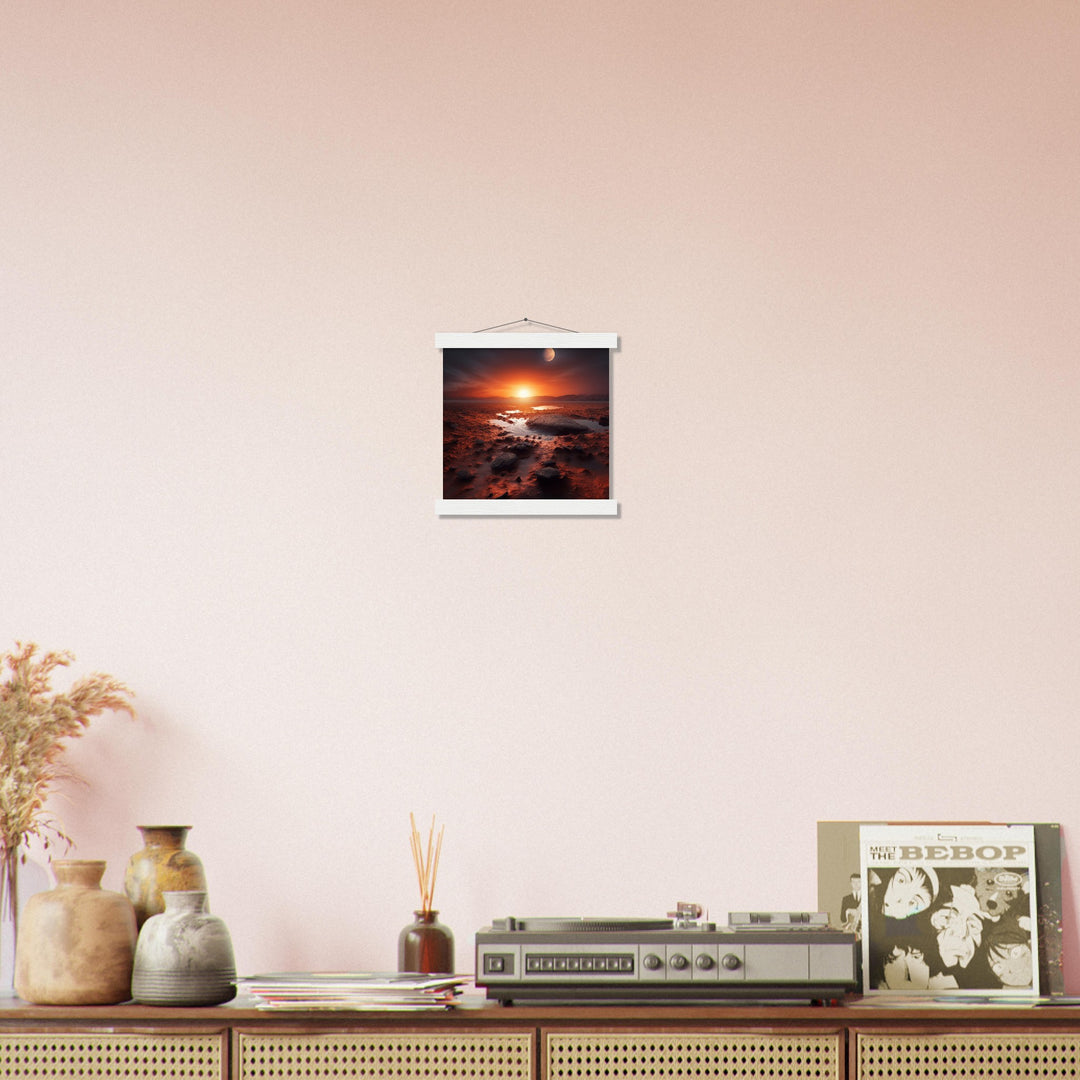 Premium Semi-Glossy Paper Poster with Hanger - Sunset on Mars II