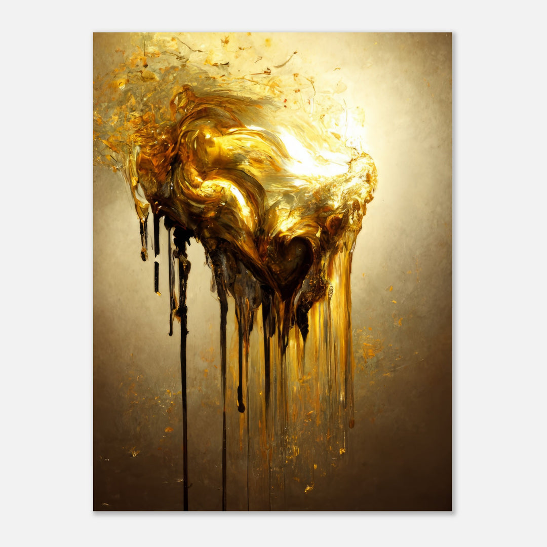 Premium Matte Paper Poster - Heart of Gold Melted II