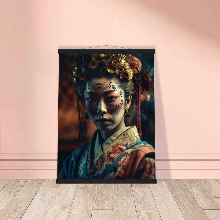 Premium Matte Paper Poster with Hanger - Gaze of the Golden Geisha