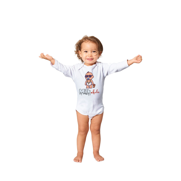 Classic Baby Long Sleeve Bodysuit - Milkaholic