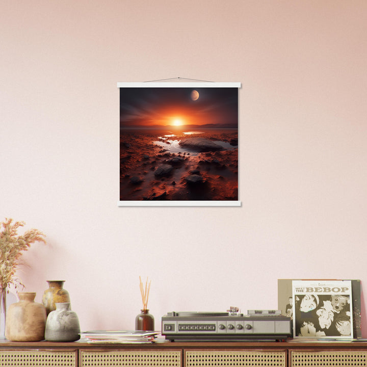 Premium Semi-Glossy Paper Poster with Hanger - Sunset on Mars II