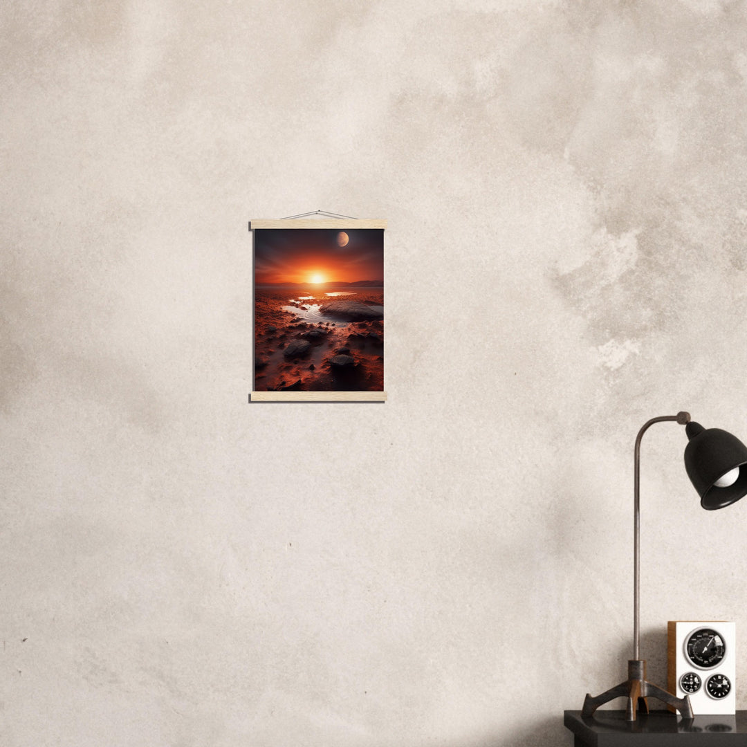 Museum-Quality Matte Paper Poster with Hanger - Sunset on Mars II