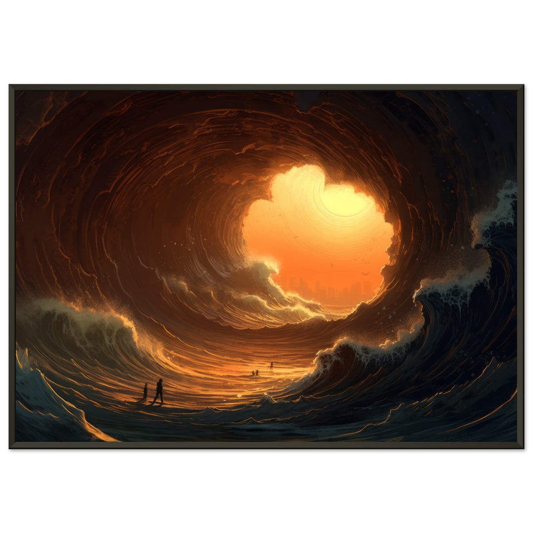 Premium Semi-Glossy Paper Metal Framed Poster - Abyssal Grotto Wave