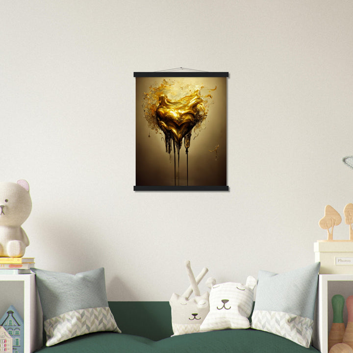 Museum-Quality Matte Paper Poster with Hanger - Heart of Gold Melted