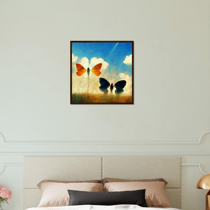 Museum-Quality Matte Paper Wooden Framed Poster - Dreaming Butterflies