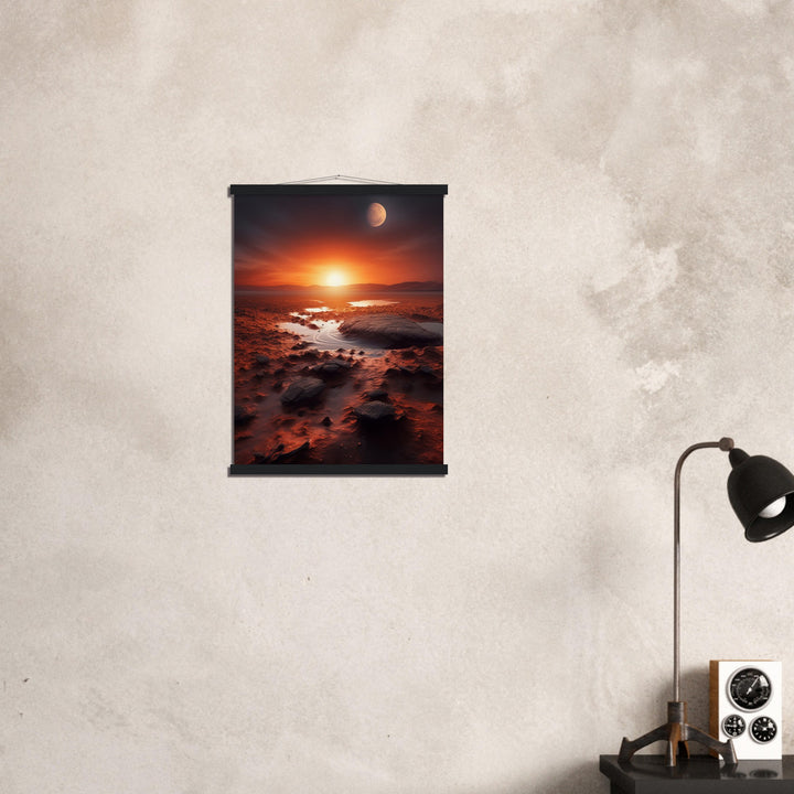 Museum-Quality Matte Paper Poster with Hanger - Sunset on Mars II