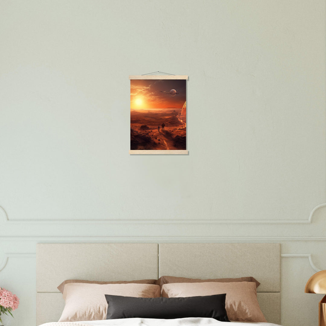Classic Matte Paper Poster with Hanger - Sunset on Mars I