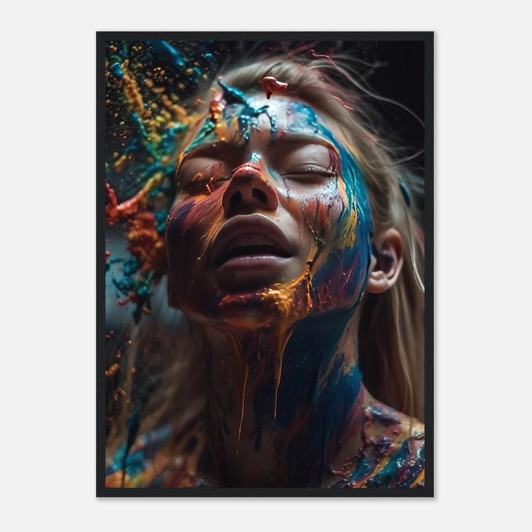 Premium Matte Paper Wooden Framed Poster - Colourful Imagination