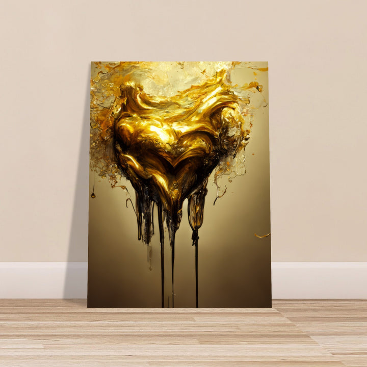 Aluminium Print - Heart of Gold Melted