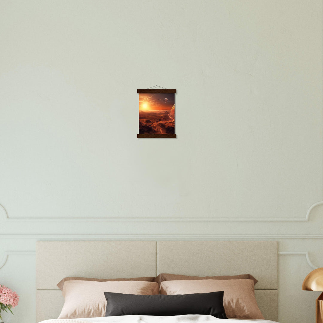 Classic Matte Paper Poster with Hanger - Sunset on Mars I