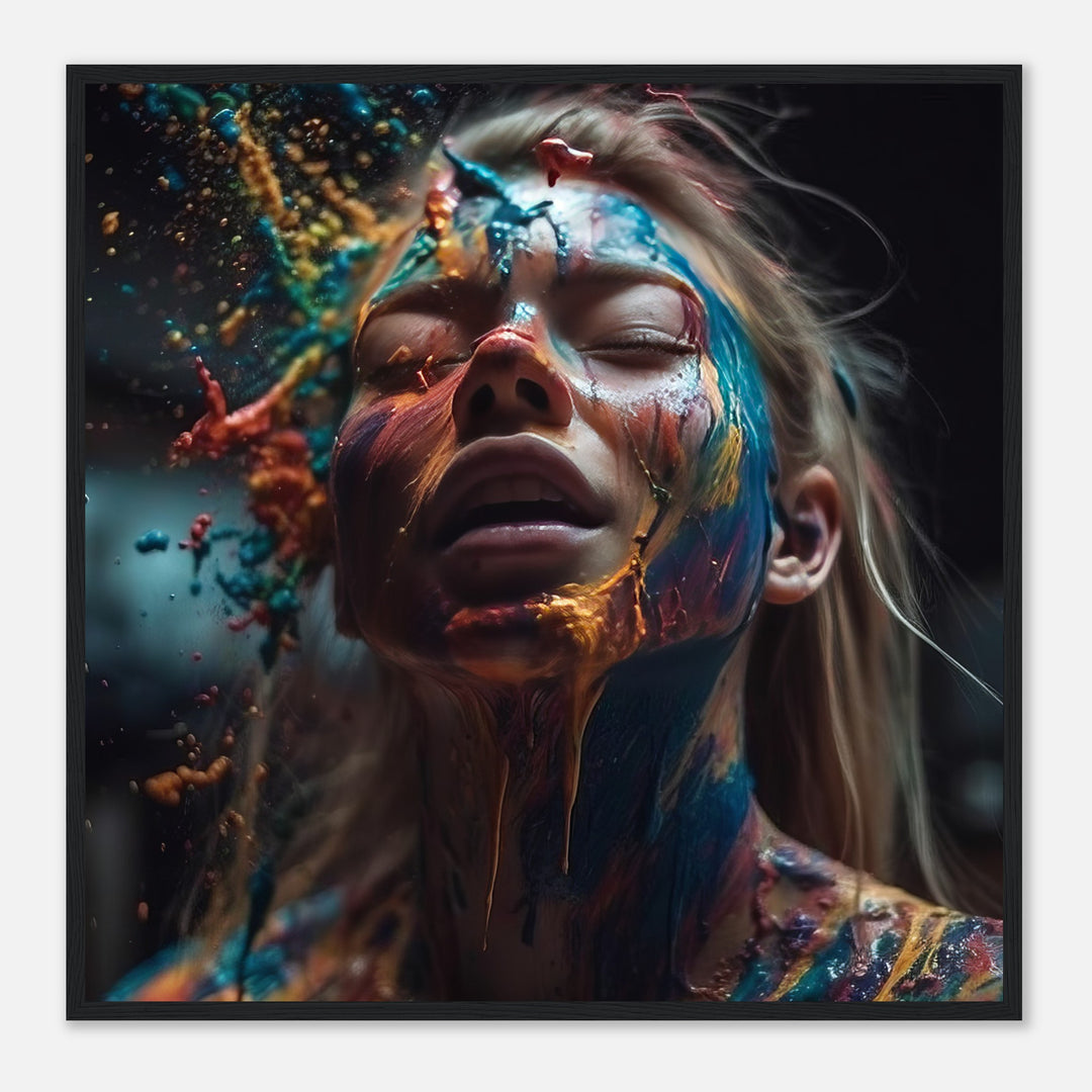 Premium Matte Paper Wooden Framed Poster - Colourful Imagination