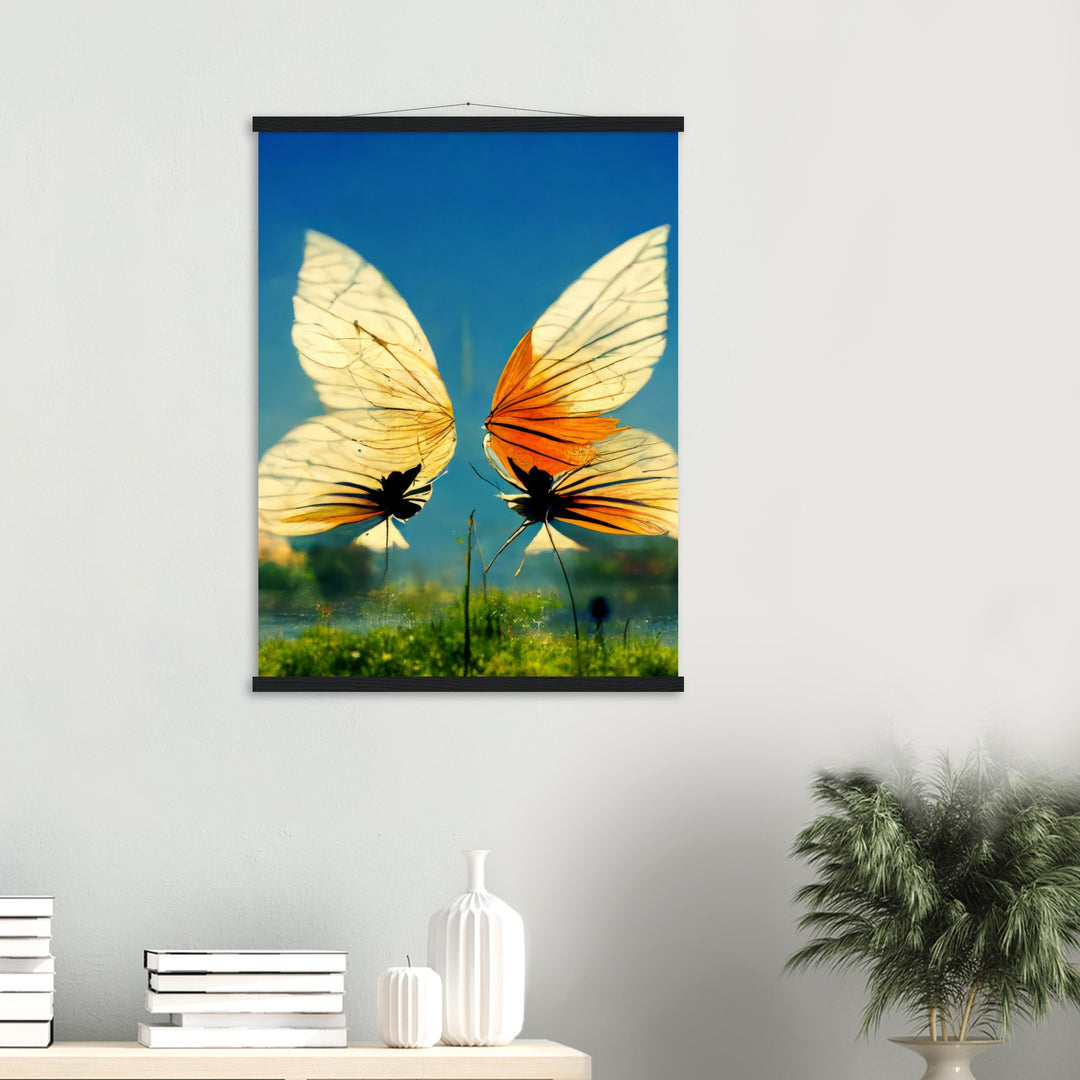 Classic Semi-Glossy Paper Poster with Hanger - Dreaming Butterflies II