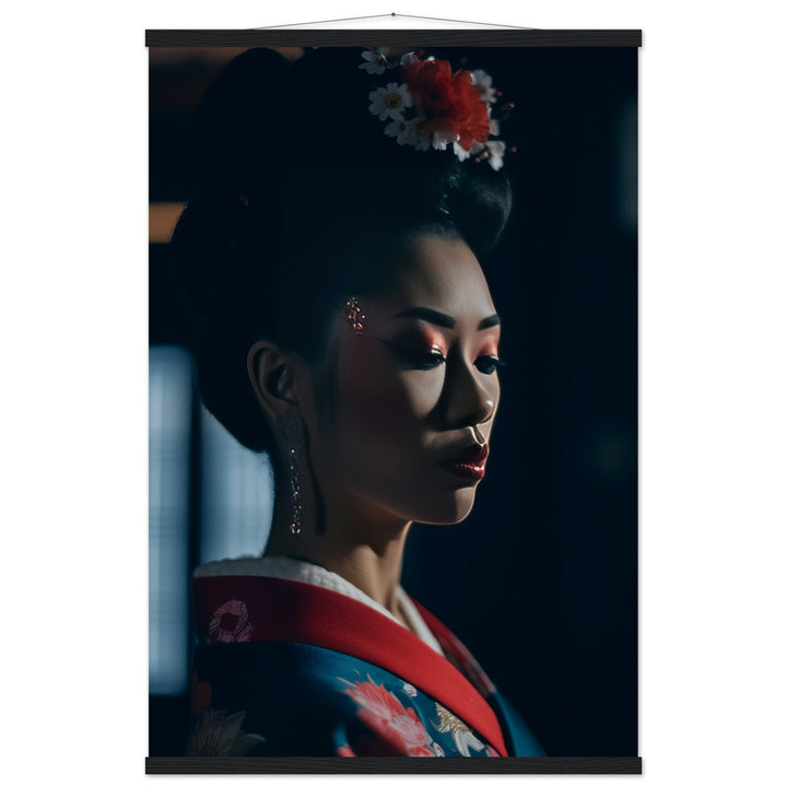 Museum-Quality Matte Paper Poster with Hanger - Geisha's Solitude