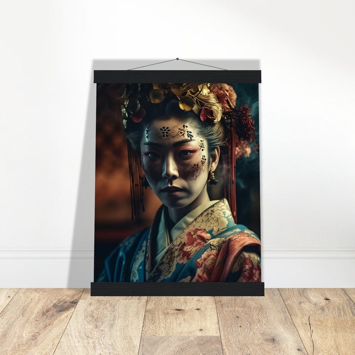 Premium Semi-Glossy Paper Poster with Hanger - Gaze of the Golden Geisha