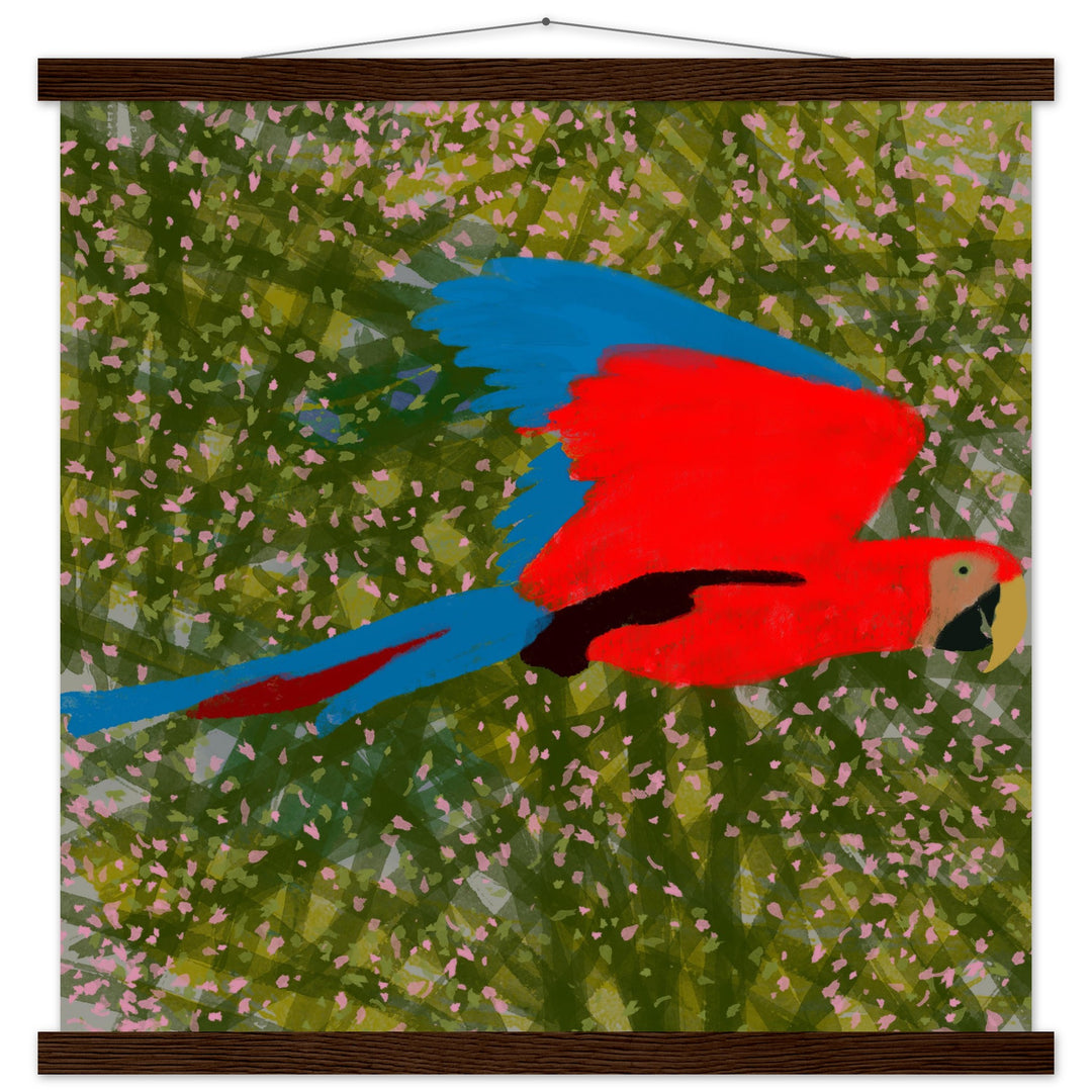 Premium Matte Paper Poster with Hanger - Parrot Colourful