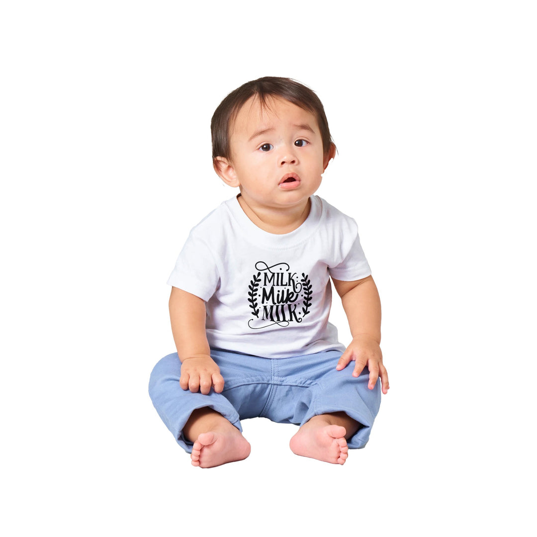 Classic Baby Crewneck T-shirt - Milk milk milk