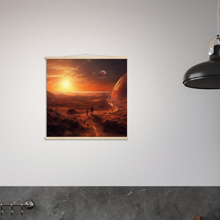 Museum-Quality Matte Paper Poster with Hanger - Sunset on Mars I